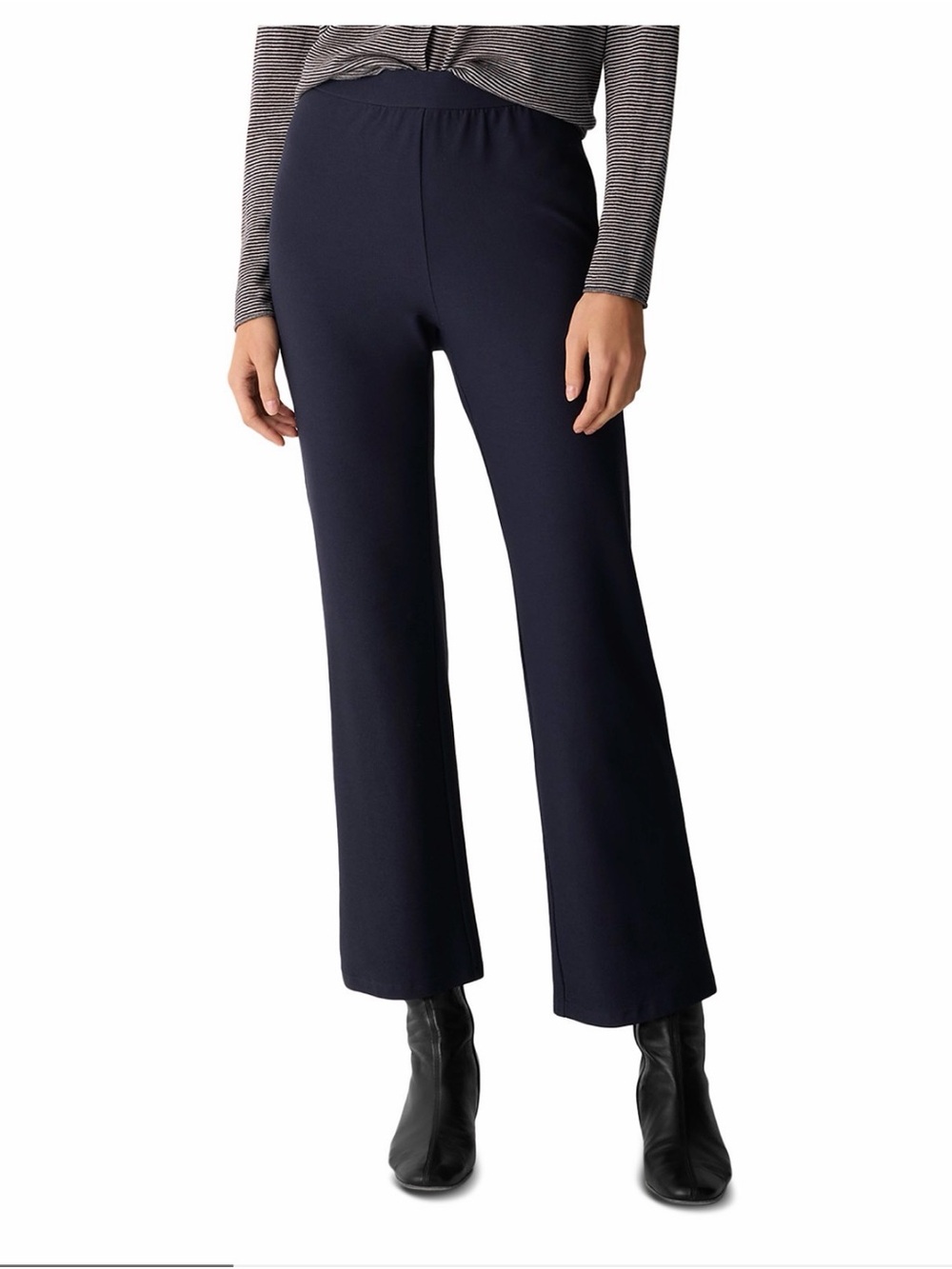 Eileen Fisher stretch Crepe  ankle kick flare pants
